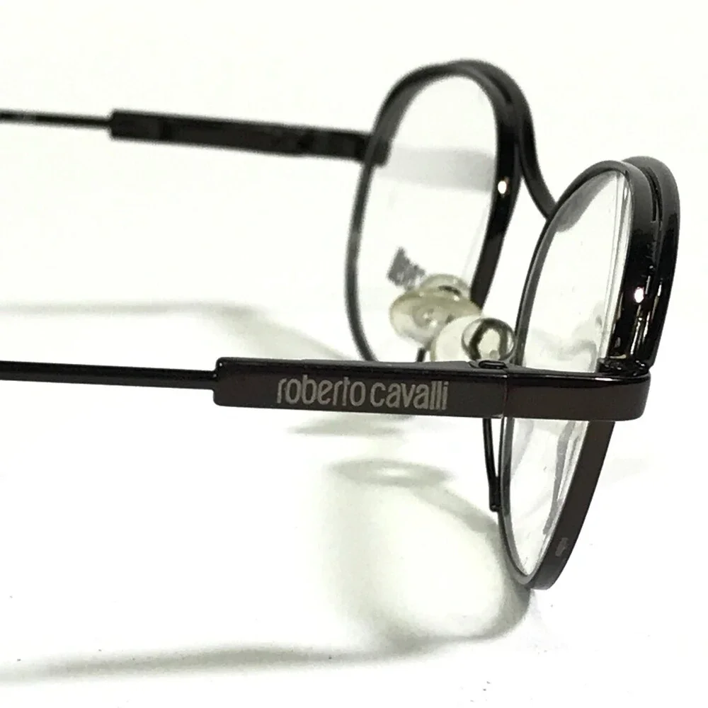 Roberto Cavalli Eyeglasses Frames Bacco 12 763 Grey Round Full Rim 48-17-140